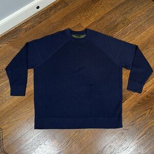 J. Crew Merino Wool Navy Blue Crewneck Sweater - Size Small